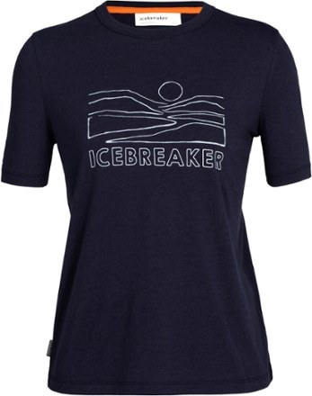 Icebreaker - Central Sunset T-Shirt - Womens - MIDNIGHT NAVY