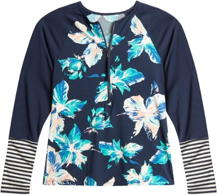 Carve Designs - Kona Rashguard - Womens - STARGAZER/NAVY STRIPE