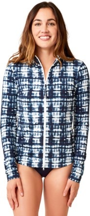 Carve Designs - Lake Sunshirt - Womens - NAVY TIE DYE