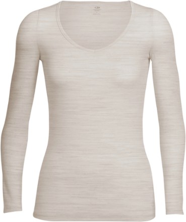 Icebreaker - Siren Sweetheart Long-Sleeve Top - Womens - FAWN HEATHER