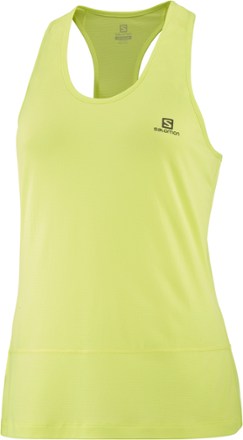 Salomon - Cross Run Tank Top - Womens - SUNNY LIME/HEATHER