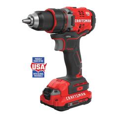 CRAFTSMAN - CMCD720D2 - V20 20-volt Max 1/2-in Brushless Cordless Drill (2-Batteries Included and Charger Included)