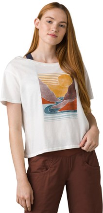 prAna - Organic Graphic T-Shirt - Womens - WHITE SEASCAPE