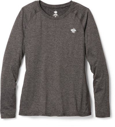 rabbit - EZ Tee Long-Sleeve T-Shirt - Womens - BLACK CHARCOAL