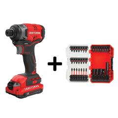 CRAFTSMAN - CMCF810C1CMAF1333 - V20 20-volt Max Variable Speed Brushless Cordless Impact Driver (1-Battery Included)