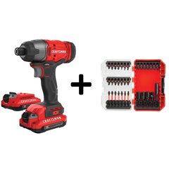 CRAFTSMAN - CMCF800C2CMAF1333 - V20 20-volt Max Variable Speed Cordless Impact Driver (2-Batteries Included)