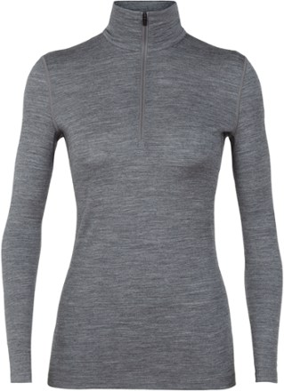 Icebreaker - 200 Oasis Half-Zip Top - Womens - GRITSTONE HEATHER