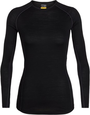 Icebreaker - 150 Zone Long-Sleeve Crew Shirt - Womens - BLACK/MINERAL
