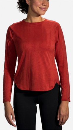 Brooks - Spirit Long-Sleeve Shirt - Womens - ROSEWOOD JACQUARD/ROSEWOOD