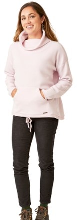 Carve Designs - Rowayton Cowl-Neck Sweater - Womens - LIGHT LILAC