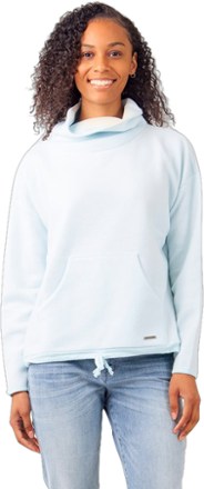 Carve Designs - Rowayton Cowl-Neck Sweater - Womens - SKY