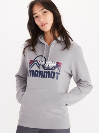 Marmot - Coastal Hoodie - Womens - STEEL HEATHER/ARCTIC NAVY
