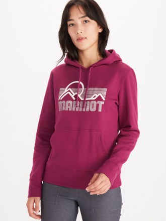 Marmot - Coastal Hoodie - Womens - WILD ROSE/DREAM STATE TREE