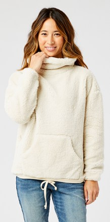 Carve Designs - Roley Cowl Fleece Pullover - Womens - BIRCH