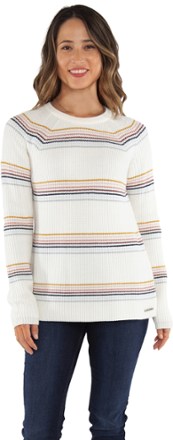 Carve Designs - Cabana Sweater - Womens - FOAM RAINBOW STRIPE