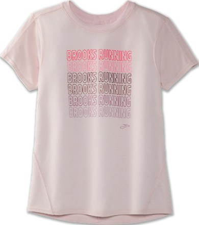 Brooks - Distance Graphic T-Shirt - Womens - ROSEWATER/BROOKS RUNNING