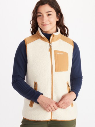 Marmot - Wiley Fleece Vest - Womens - CREAM/SCOTCH