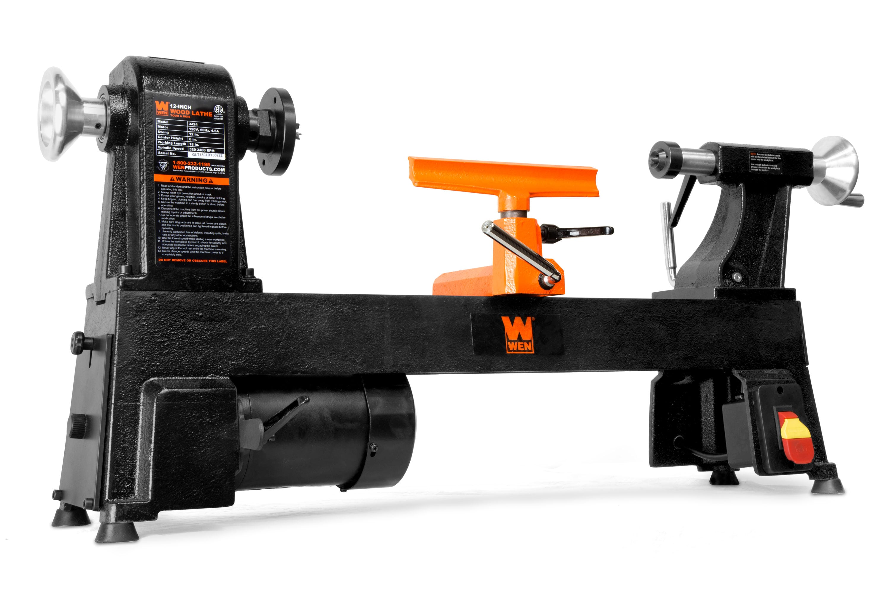 WEN - LA3424 - 8.75-in x 30.25-in Wood Lathe