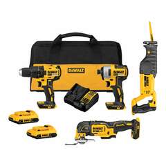 DEWALT - undefined - 3-Tool 20-Volt Max Brushless Power Tool Combo Kit with Soft Case (2-Batteries and charger Included) and 20-volt Max Variable Speed Cordless Reciprocating Saw