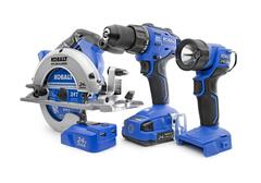Kobalt - KSP 6524A-03 - 4-Tool 24-Volt Max Brushless Power Tool Combo Kit Case (1-Battery Included and Charger Included)