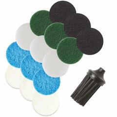 Dremel - PC500 - Versa Accessory Mega Kit, 15 Pads (5 Different Types), 1 Corner Brush, 1 Textile Bag, Versa Accessory Quick Start Guide