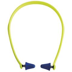 Sellstrom - S23430 - Reusable Banded Ear Plugs, 25dB NRR, Tapered Shape, Hi-Vis Green/Blue