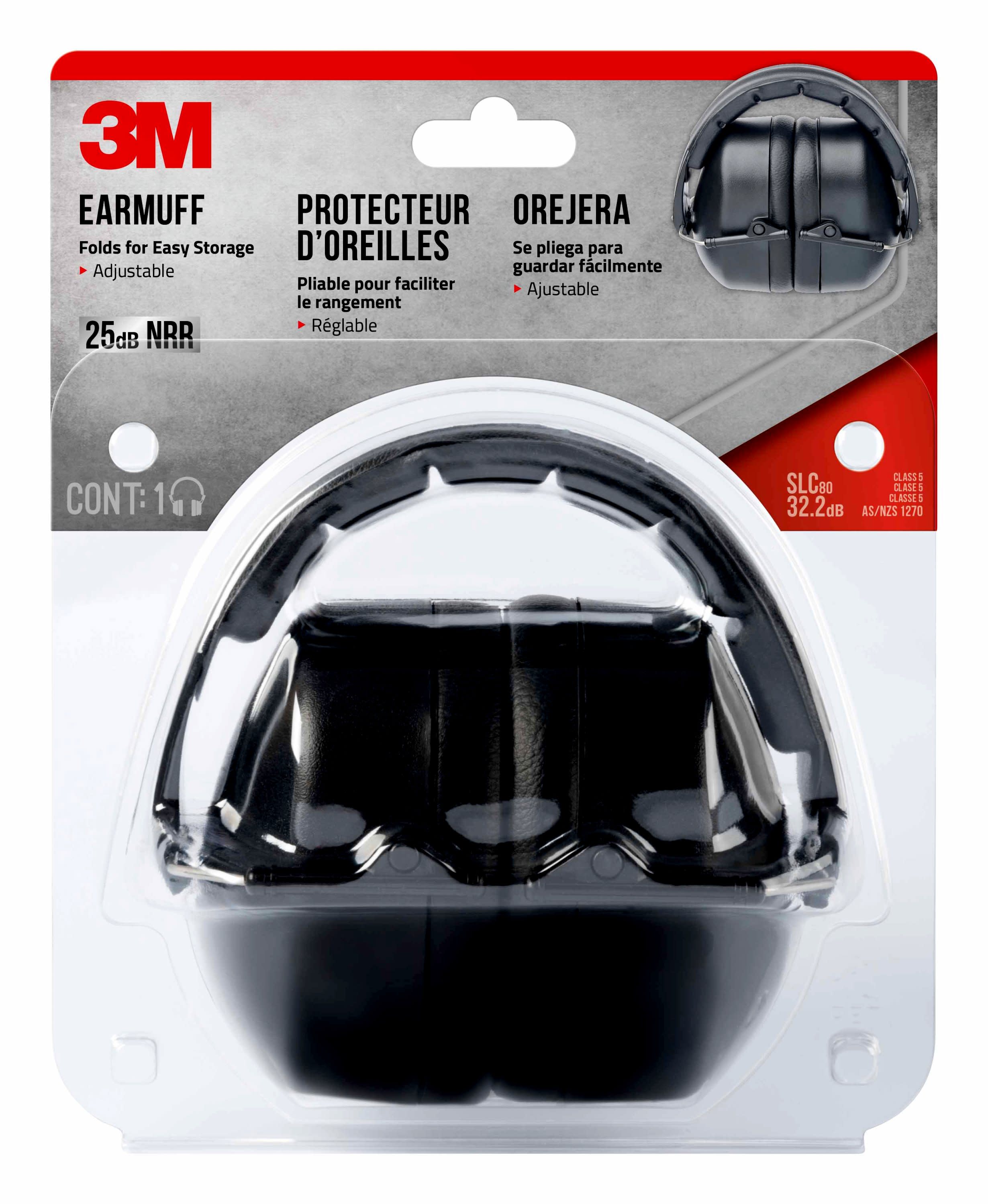 3M - 90563H1-DC - 90563H1-DC Earmuff Black