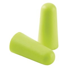 Sellstrom - S23414 - Disposable Uncorded Foam Ear Plugs, 32dB NRR, Bullet Shape, Hi-Vis Green, 10 Pairs/Pack