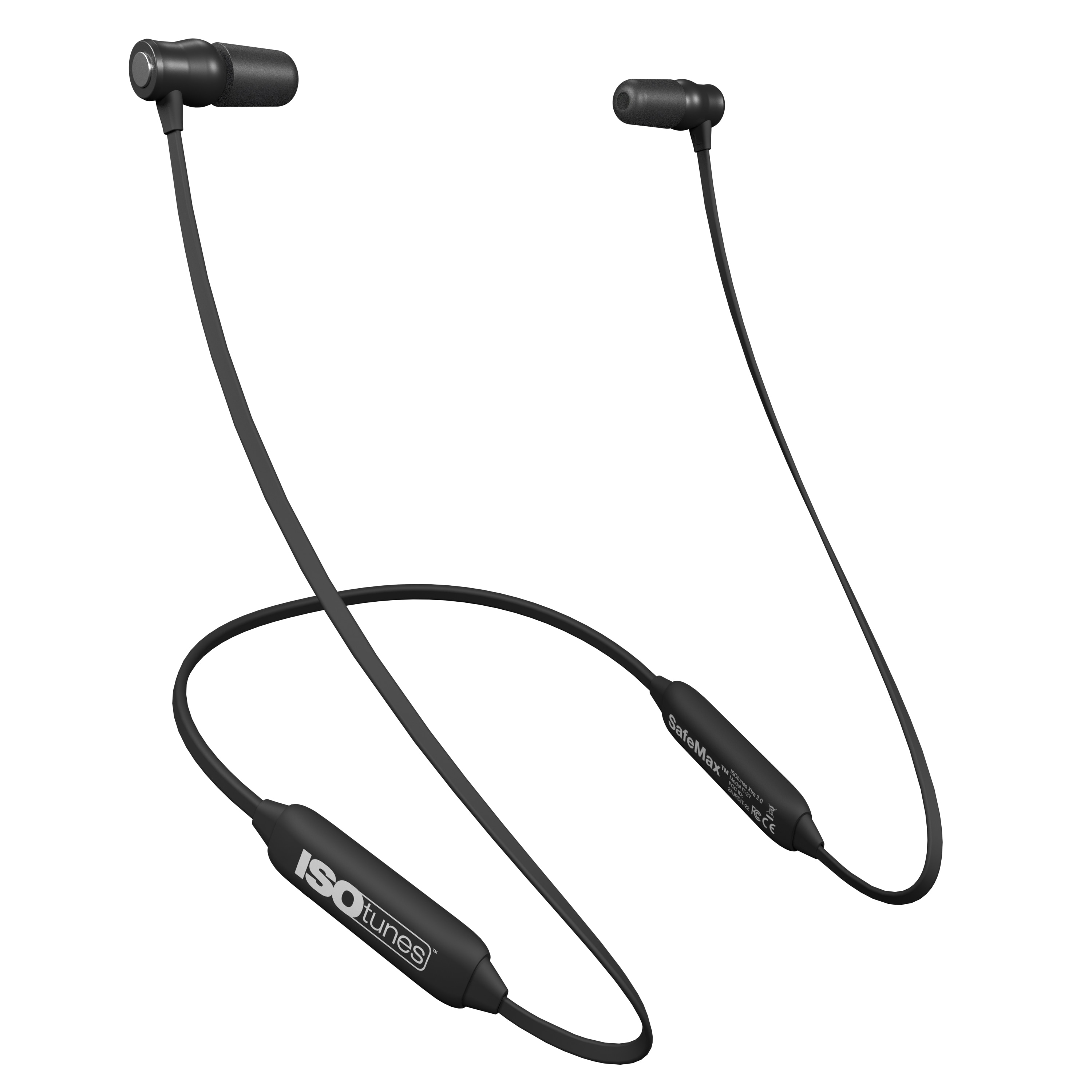 ISOtunes - IT-27 - XTRA 2.0 Bluetooth Earbuds Black