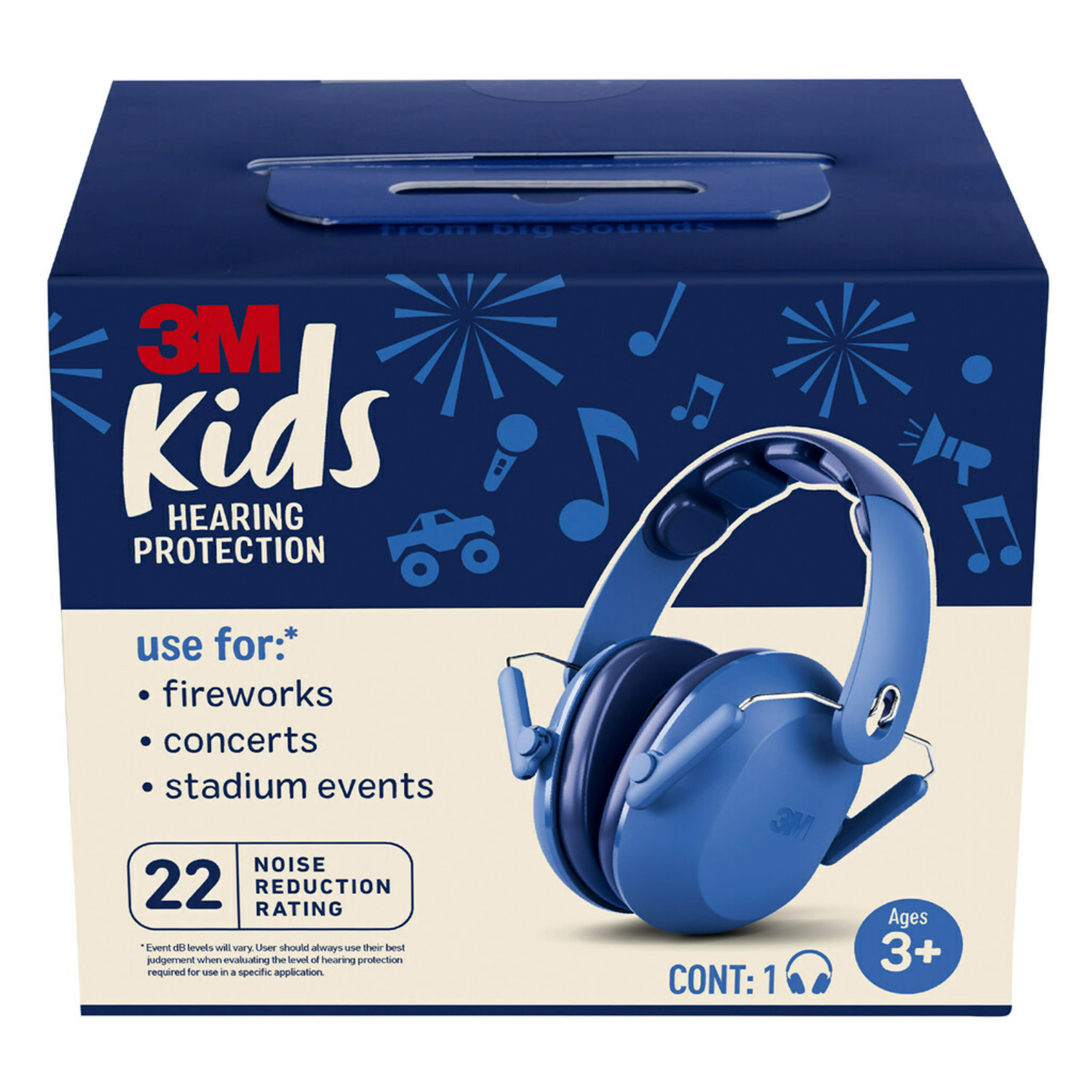 3M - PKIDSB-BLU - Basic Plastic Hearing Protection Earmuffs