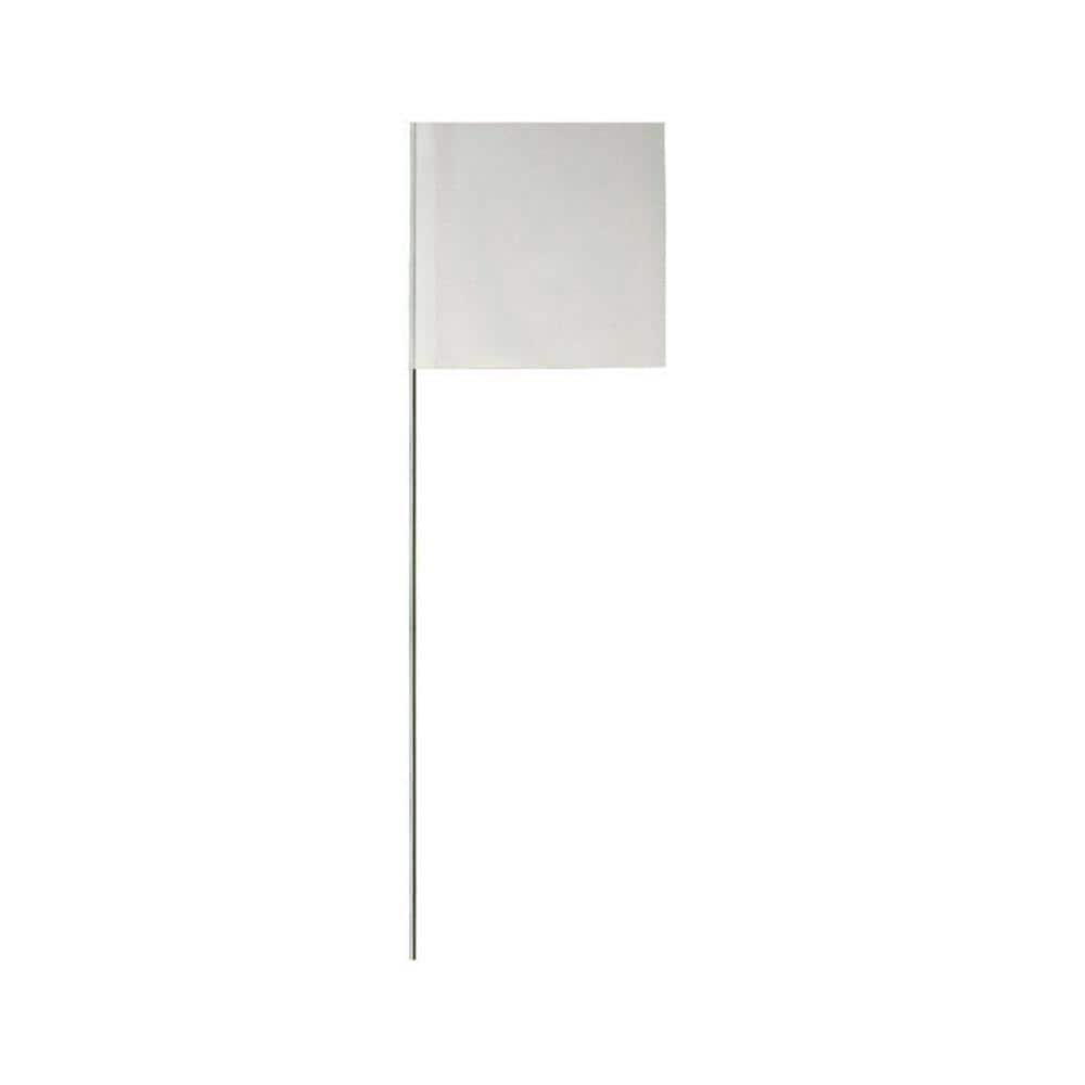 Presco - 2315W-345 - 100-Pack 18-in PVC Marking Flag