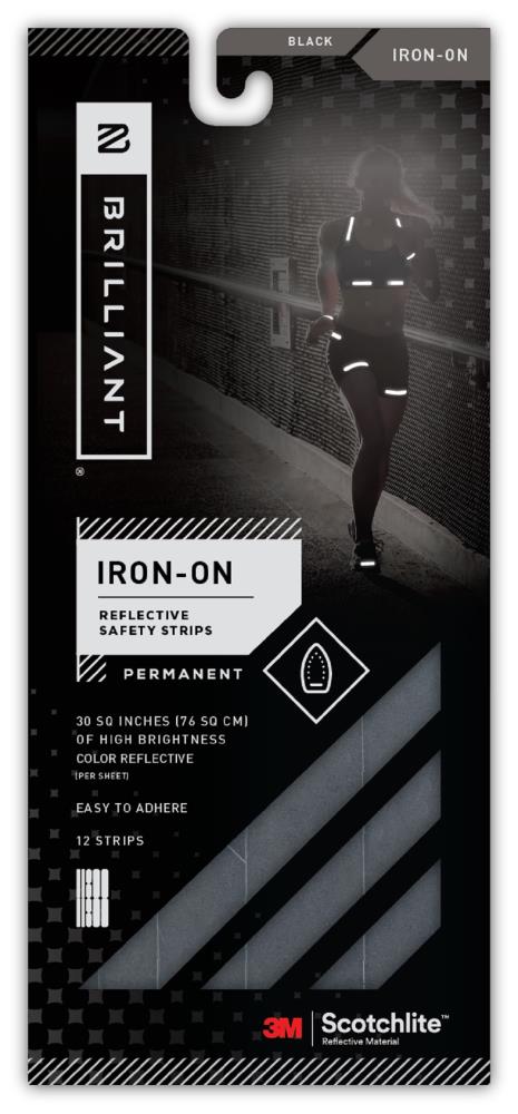 Brilliant - BR-IR-BLAUS - 4-in Black Reflective Vinyl Safety Tape