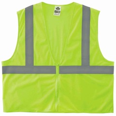 GloWear - 20993 - Small/Medium Green Polyester High Visibility Enhanced Visibility (Reflective) Safety Vest