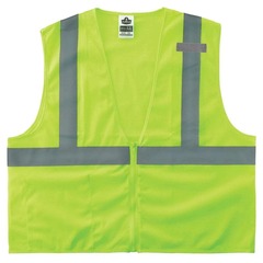 GloWear - 21055 - Large/X-Large  Green Polyester High Visibility Enhanced Visibility (Reflective) Safety Vest