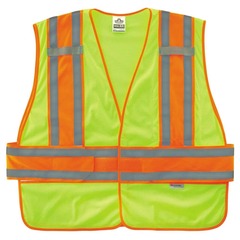 GloWear - 21394 - M/L Green Polyester High Visibility Enhanced Visibility (Reflective) Safety Vest