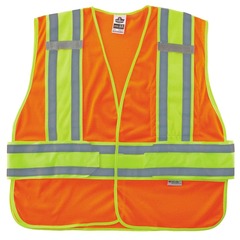 GloWear - 21386 - Xl/2Xl Orange Polyester High Visibility Enhanced Visibility (Reflective) Safety Vest