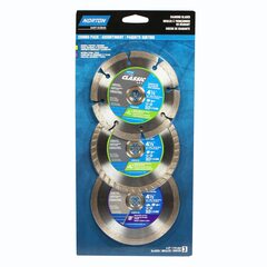Norton - 07660705344 - 3-Pack 4-1/2-in Set Wet or Dry Set Diamond Circular Saw Blade Set