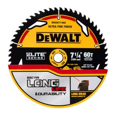 DEWALT - DWAW71460 - ELITE SERIES 7-1/4-in 60-Tooth Tungsten Carbide-tipped Steel Circular Saw Blade