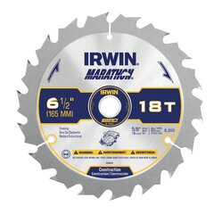 IRWIN - IWAS61218L - Marathon 6-1/2-in 18-Tooth Carbide Circular Saw Blade