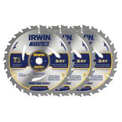 IRWIN - 2002791 - Marathon 3-Pack 7-1/4-in 24-Tooth Carbide Circular Saw Blade