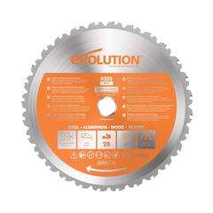 Evolution - RAGE255BLADE - 10-in 28-Tooth Tungsten Carbide-Tipped Steel Miter Saw Blade