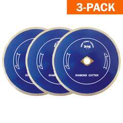 Grip Tight Tools - B1503-3 - 7 in. Premium Continuous Rim Tile Cutting Diamond Blade- 3PK