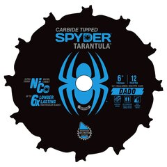 Spyder - 13023 - Dado Tarantula 6-in Set-Tooth Set Tungsten Carbide-tipped Steel Dado Table Saw Blade Set
