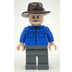 LEGO SET fig-012504 - Alan Grant - Blue Shirt, Dark Brown Hat