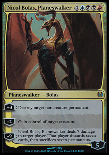 mtg all nicol bolas cards Nicol Bolas, Planeswalker - Foil Magic mtg Moderate Play, English Duel Decks:  Aj