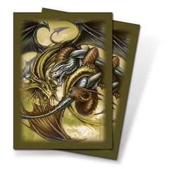 Trinity Dragon Gold Small Deck Protectors by Monte Moore 60ct