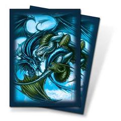 Trinity Dragon Blue Small Deck Protectors by Monte Moore 60ct