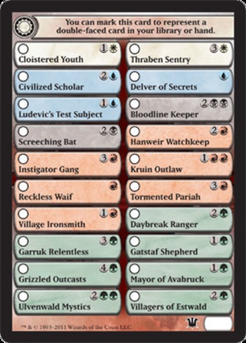 MTG 10 Double-Sided Card Checklist, NM-Mint, English Innistrad | eBay MTG 10 Double-Sided Card Checklist, NM-Mint, English Innistrad | eBay