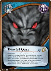 Baneful Gaze - M-760 - Super Rare - 1st Edition - Foil