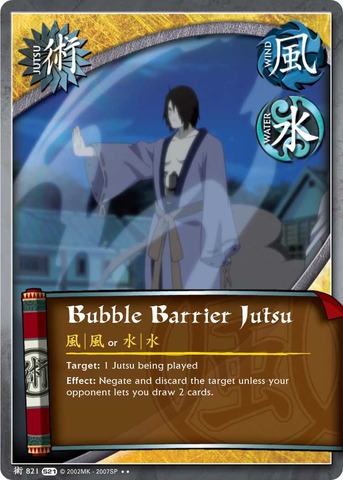 Bubble Barrier Jutsu - J-821 - Rare - 1st Edition